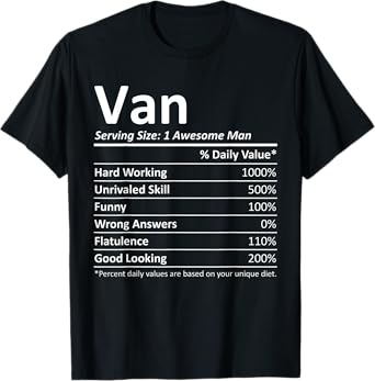 VAN Nutrition Funny Birthday Personalized Name Gift Idea T-Shirt