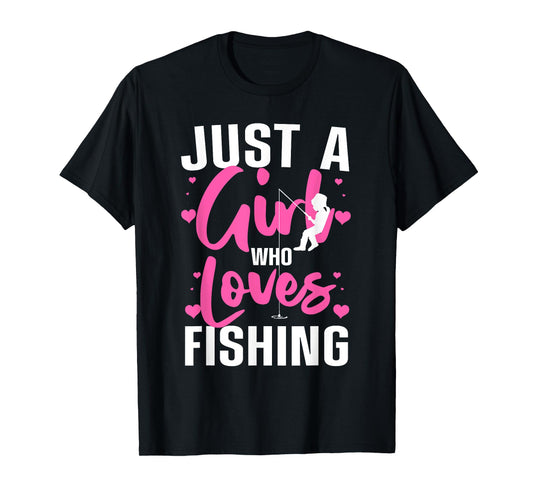 Funny Fishing Design For Girls Women Kids Angler Fish Lover T-Shirt