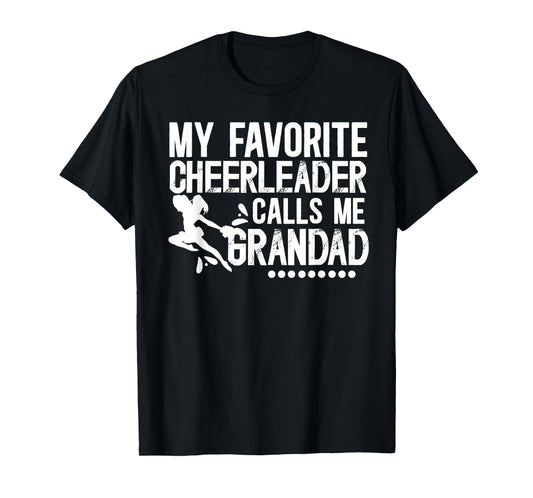 My Favorite Cheerleader Grandad Cheer Grandad Grandpa T-Shirt