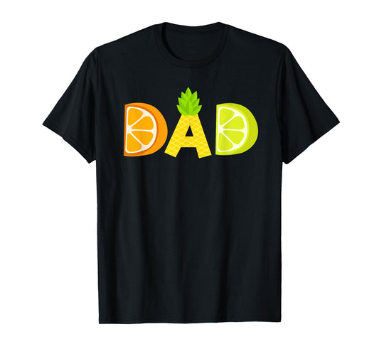 Funny Dad Fruitarian Lover Summer Father Fruit Slice T-Shirt