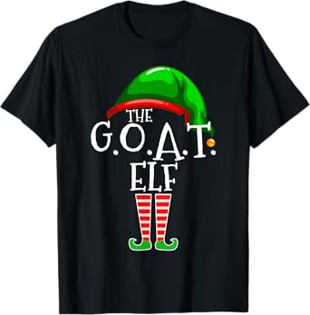 G.O.A.T. Elf Group Matching Family Christmas Gift Greatest T-Shirt