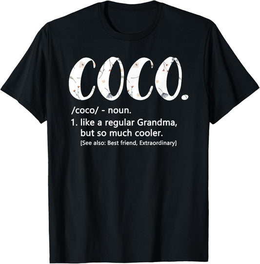 Coco Shirts for Women Mothers Day idea Cute Grandma Coco T-Shirt