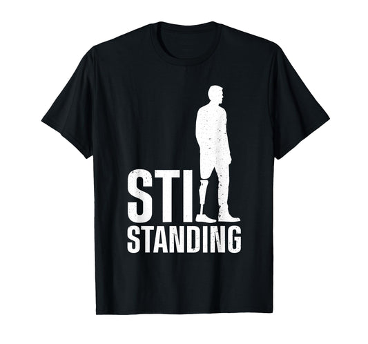 Cool Leg Amputee Art For Men Women Prosthetic Leg Amputation T-Shirt