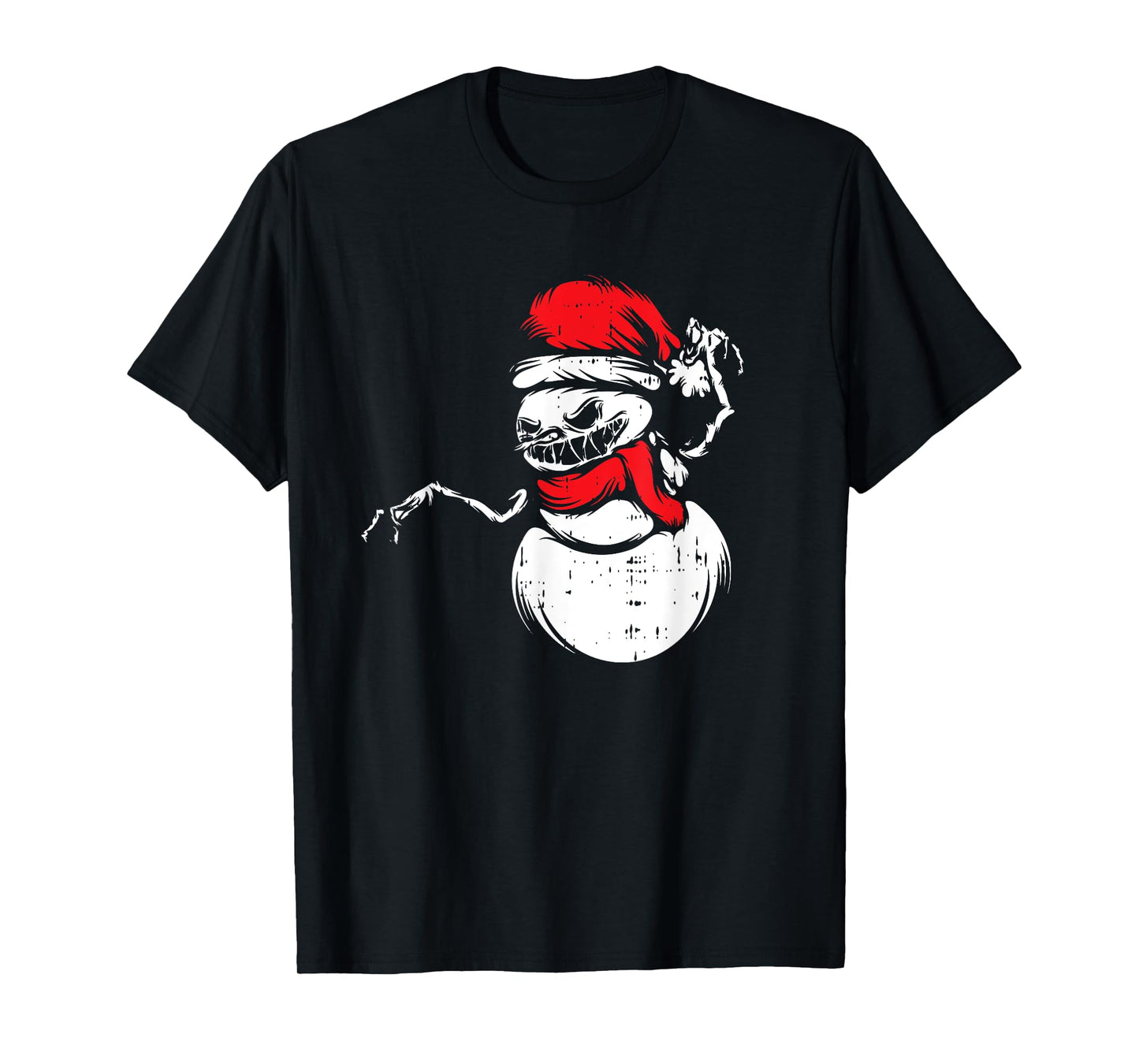 Monster Snowman Santa Hat Christmas Pajama X-Mas Winter T-Shirt