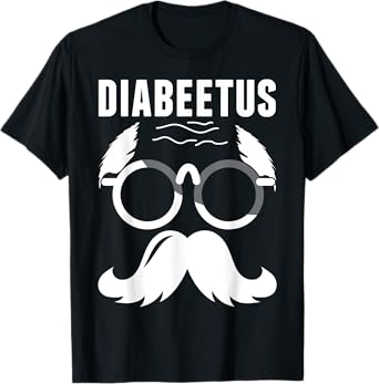 Diabetes Awareness Diabeetus Beard Type 1 Type 2 Diabetic T-Shirt