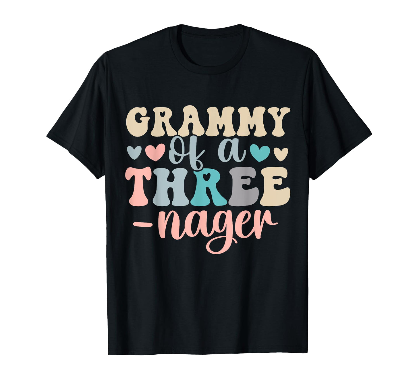 Grammy Of A Threenager 3rd Birthday Matching Family Boho T-Shirt