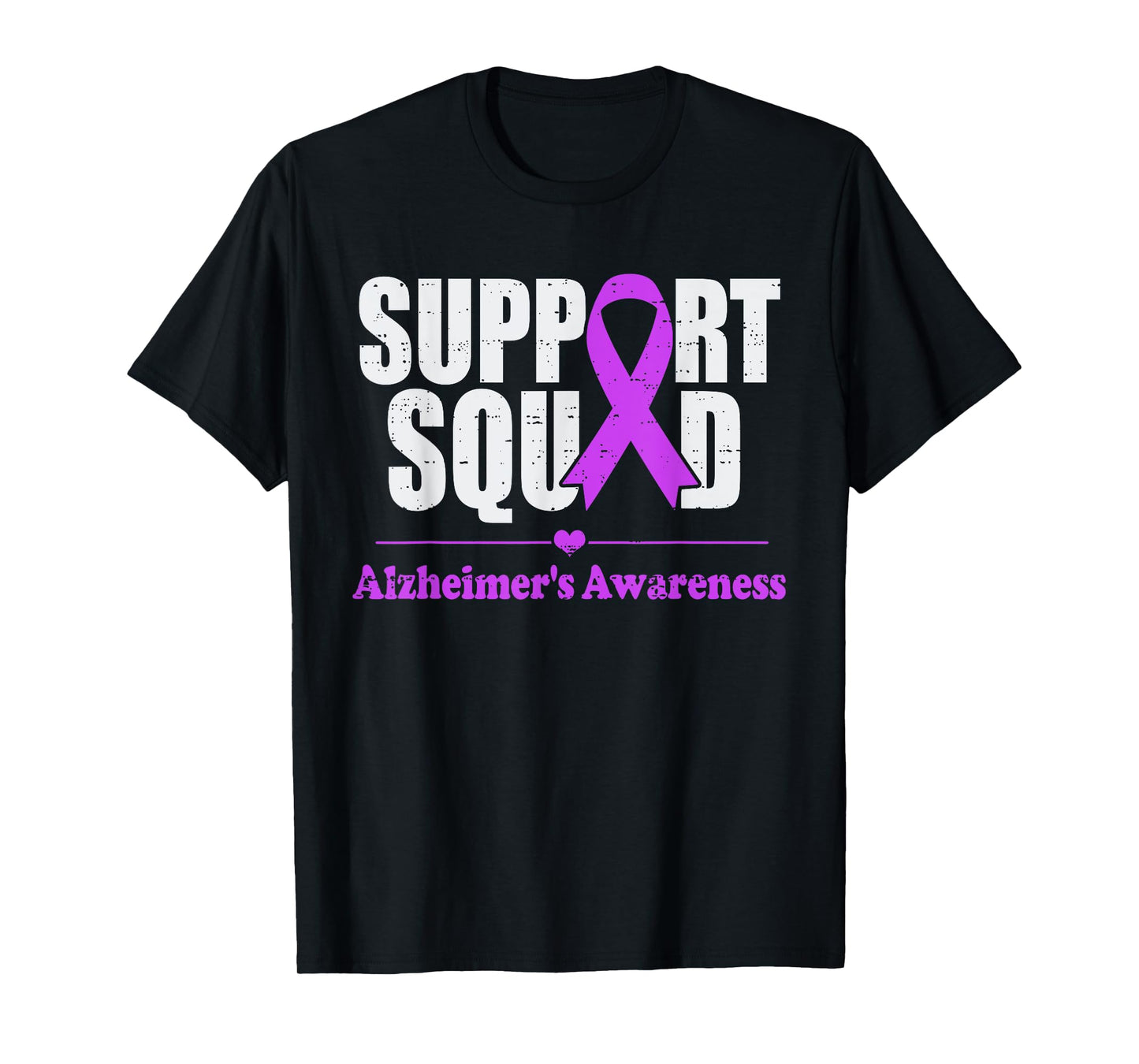 Support Squad Alzheimer's Awareness Ribbon Purple Dementia T-Shirt