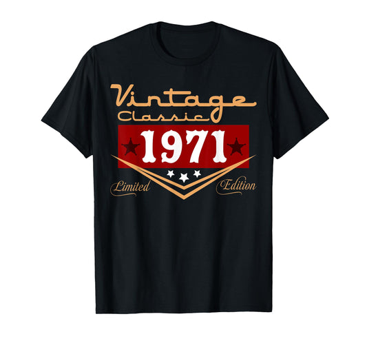 Vintage 54th Birthday Decorations Vintage 1971 54 Years Old T-Shirt