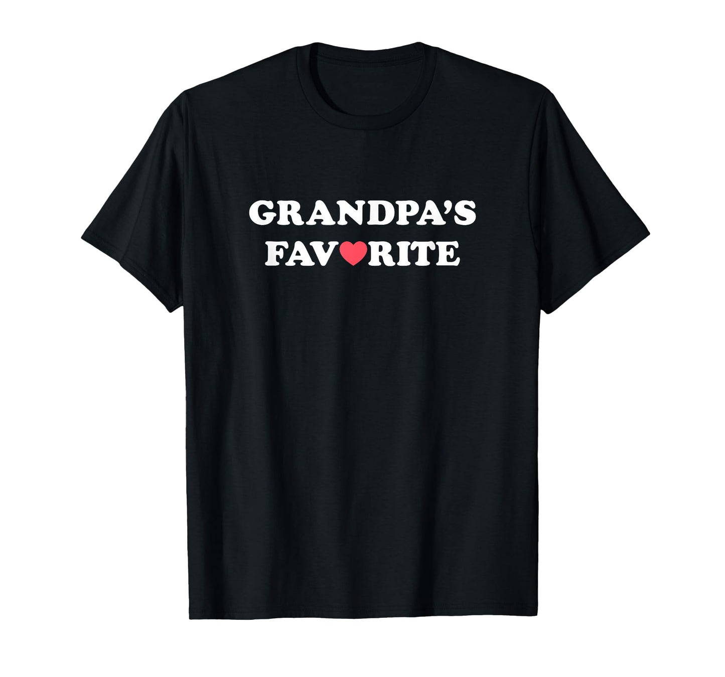 Grandpa's Favorite T-Shirt (grandpa, with red heart) T-Shirt