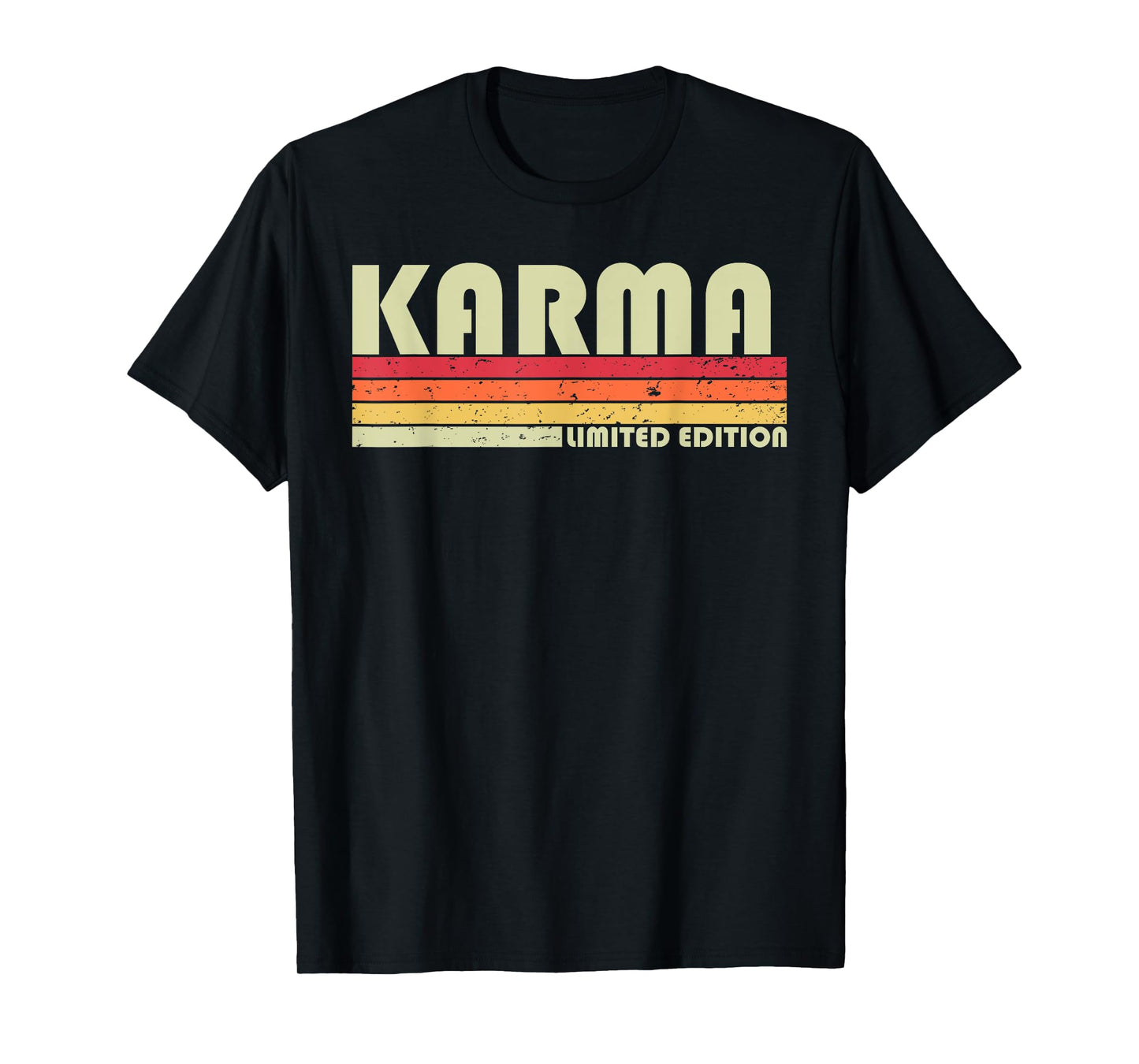 KARMA Name Personalized Retro Vintage 80s 90s Birthday T-Shirt