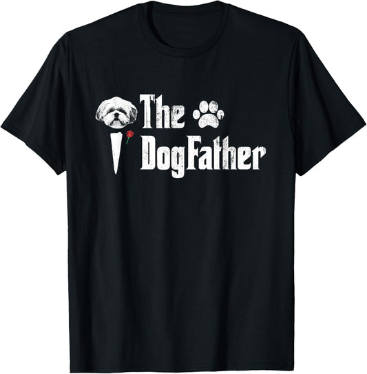 The Dogfather Shih Tzu Dog Dad Father's Day Gift T-Shirt