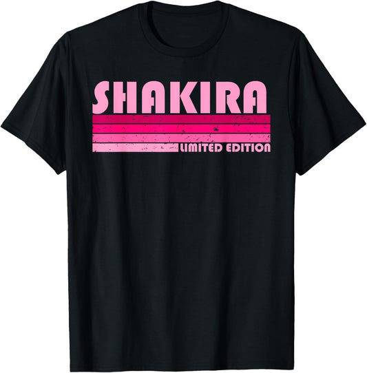 SHAKIRA Name Personalized Retro Vintage 80s 90s Birthday T-Shirt