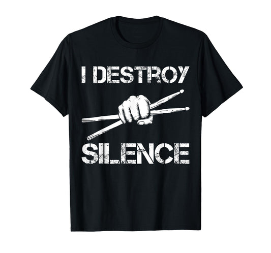 Drummer Art Drumsticks Men Women Drum Set Drumming Lovers T-Shirt