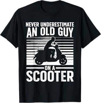 Funny Scooter Design For Grandpa Men Scooter Motorbike Lover T-Shirt