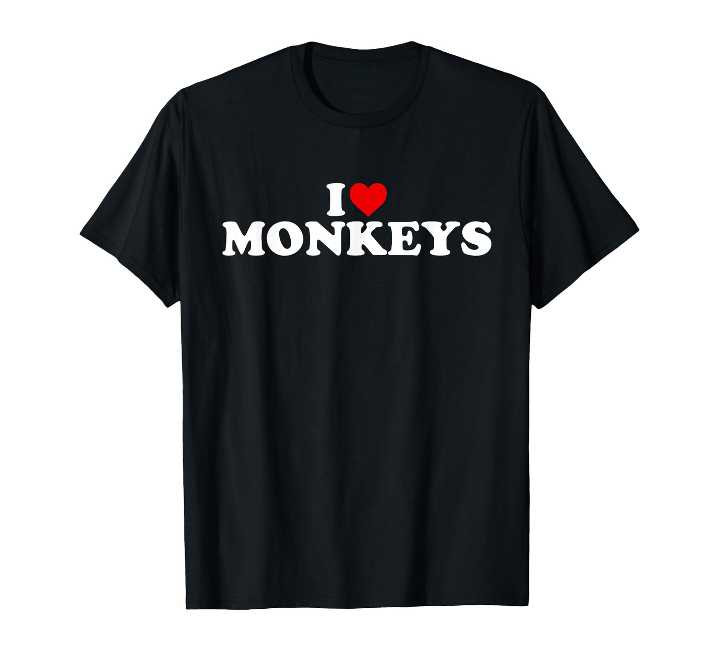 I Love Monkeys - Heart T-Shirt