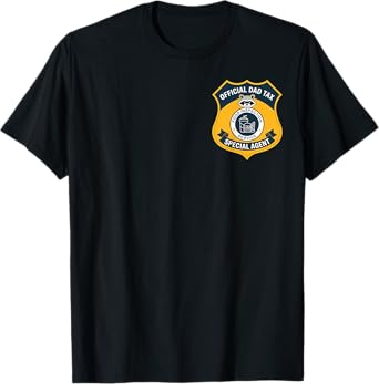 Funny Official Dad Tax Food Inspection Service Badge T-Shirt
