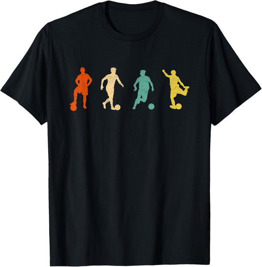 Vintage Soccer Graphic Design Futbol Football Soccer Player T-Shirt