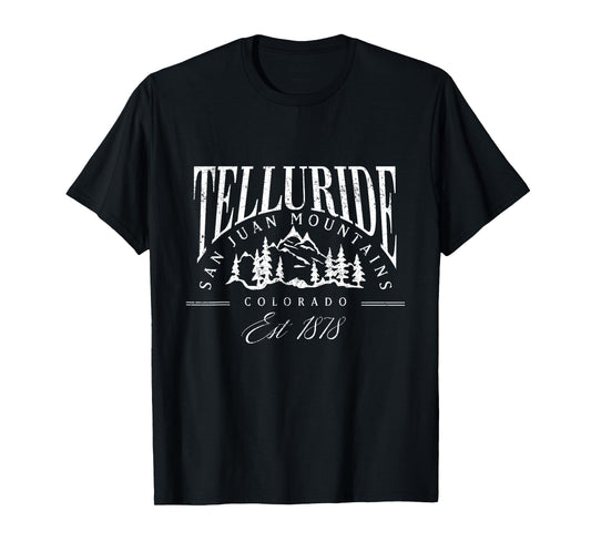 Vintage Telluride Colorado Ski Retro Mountain Varsity Style T-Shirt