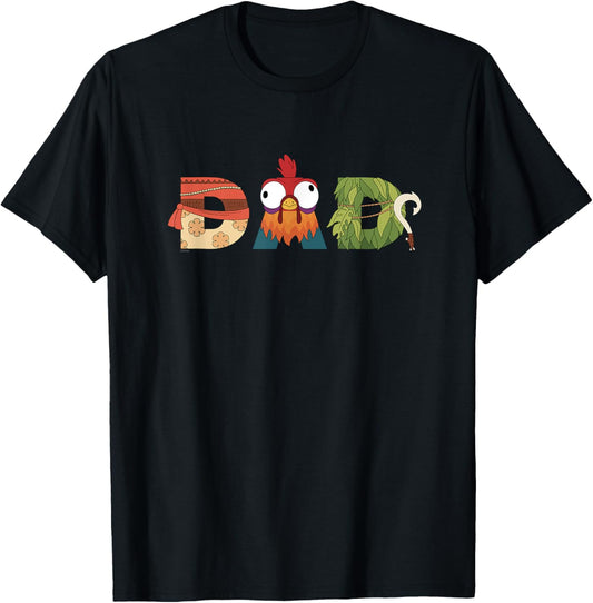 Disney Moana Letters Maui Father’s Day Birthday Best Dad T-Shirt