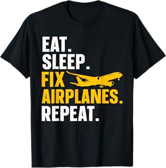 Aircraft Mechanic Art For Men Women Aviation Maintenance T-Shirt