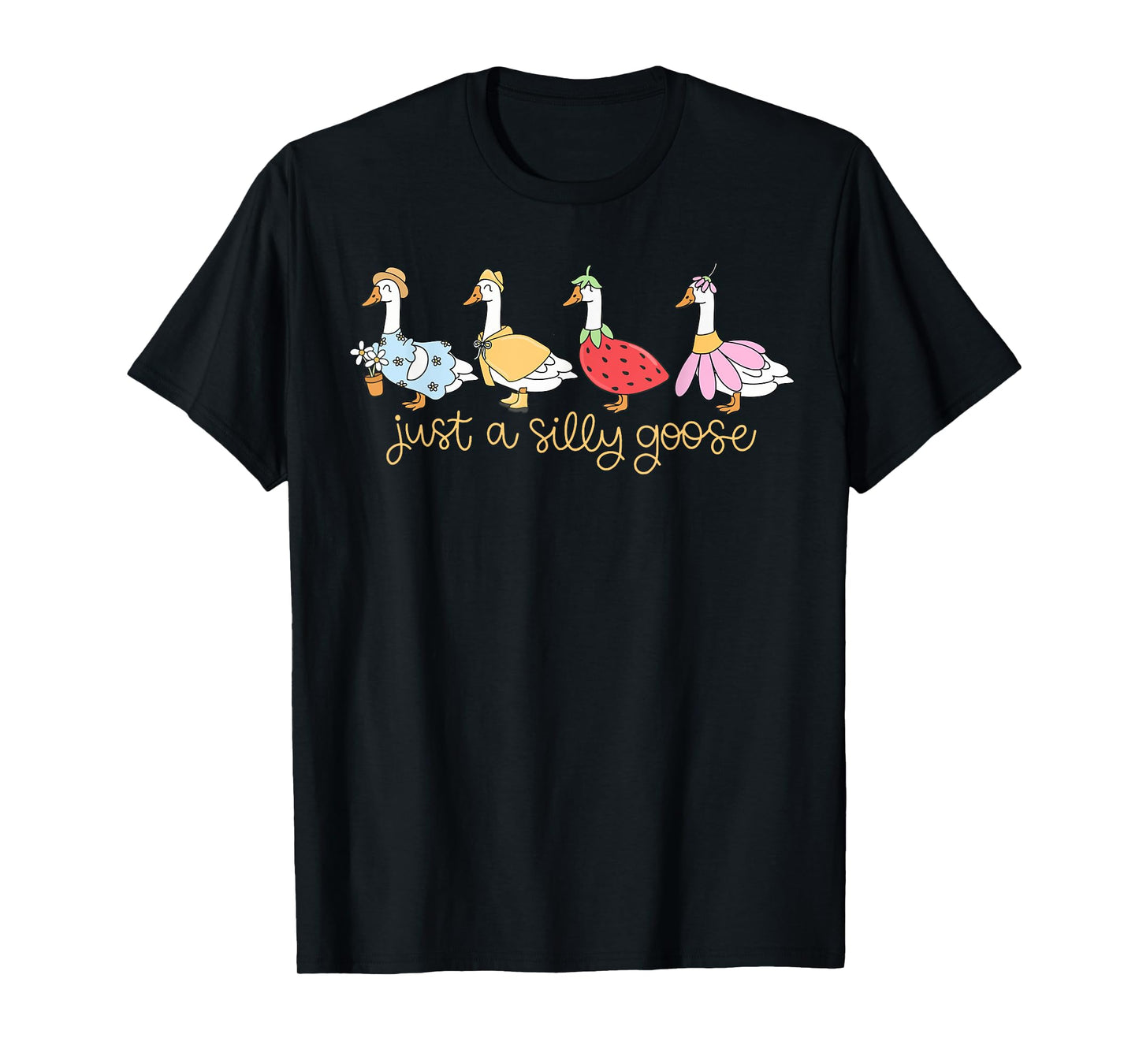 Just A Silly Goose On The Loose Funny Boys Kids Meme Goose T-Shirt