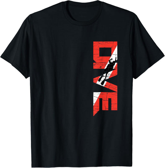 Vintage Distressed Scuba Diving T-Shirt-DIVE T-Shirt
