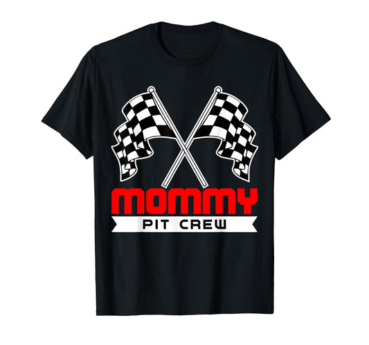 Pit Mom Crew Funny Mommy Racing Race Car Costume Women Gifts T-Shirt