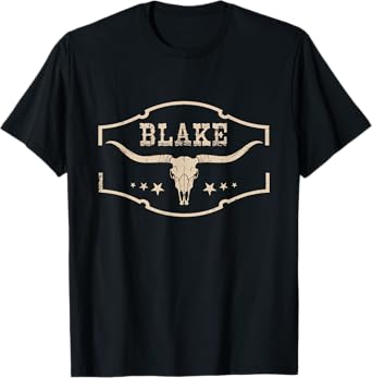 I Love Blake Last Name Proud Vintage Art Cute Apparel Lovers T-Shirt