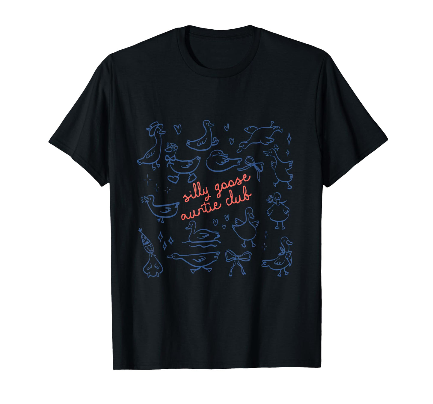 Cute Auntie Silly Goose Auntie for Aunt Pregnancy Reveal T-Shirt
