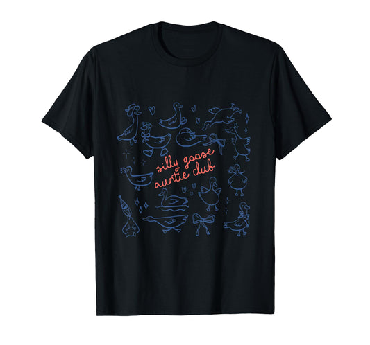Cute Auntie Silly Goose Auntie for Aunt Pregnancy Reveal T-Shirt