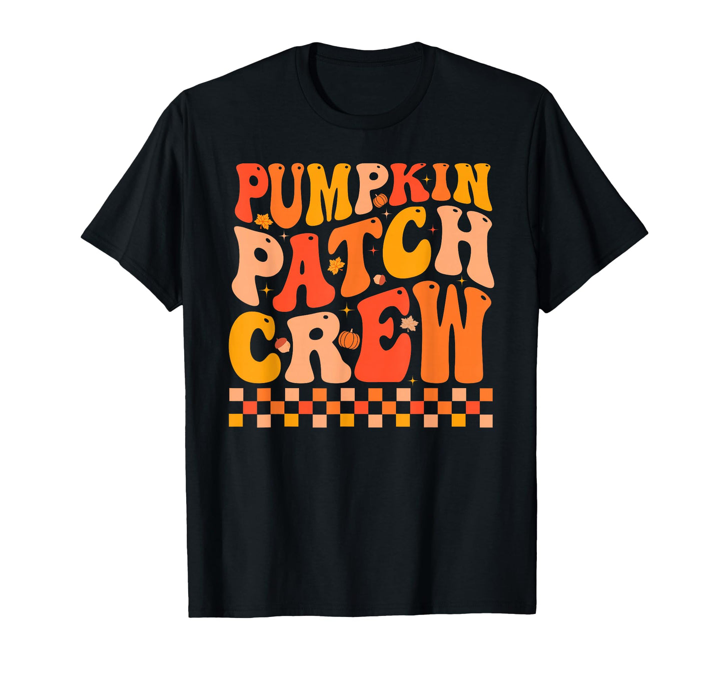 Groovy Pumpkin Patch Crew Fall Vibes Autumn Thanksgiving T-Shirt