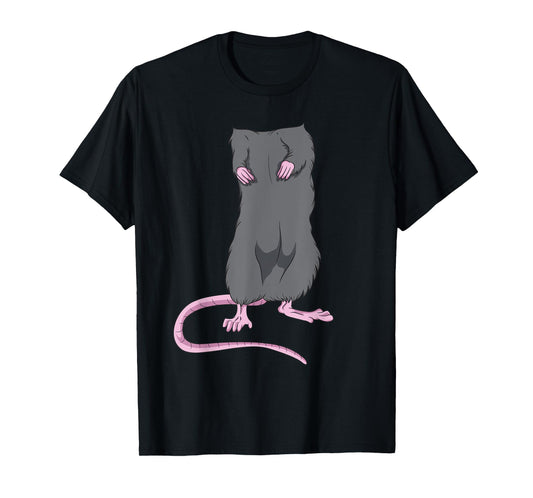 Funny Mouse Headless Halloween Rat Body Easy Costume Outfit T-Shirt