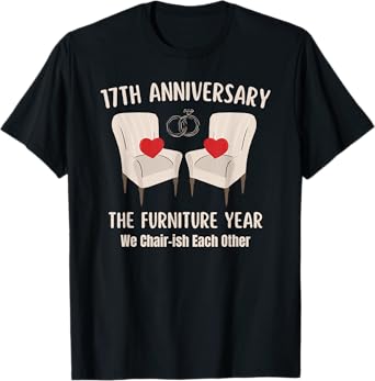 17th Wedding Anniversary Furniture Anniversary Traditional T-Shirt