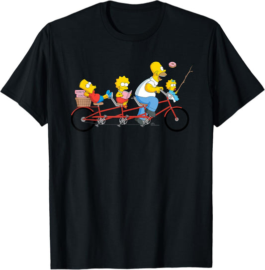 The Simpsons Father's Day Homer and Kids Bike Ride with Dad T-Shirt