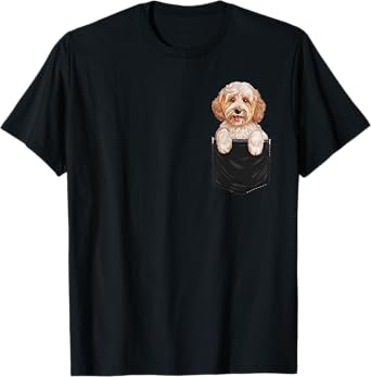 Funny Cockapoo In Pocket Dog Mom Dad T-Shirt