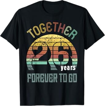 26th Years Wedding Anniversary Gifts For Couples Matching T-Shirt