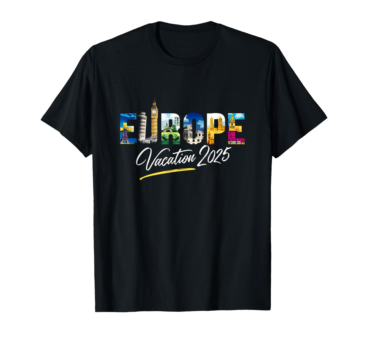 Europe 2025 Family Vacation Souvenir Trip Summer Travel T-Shirt