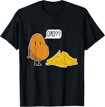 Dad Potato Lazy Halloween Costume Funny French Fries T-Shirt