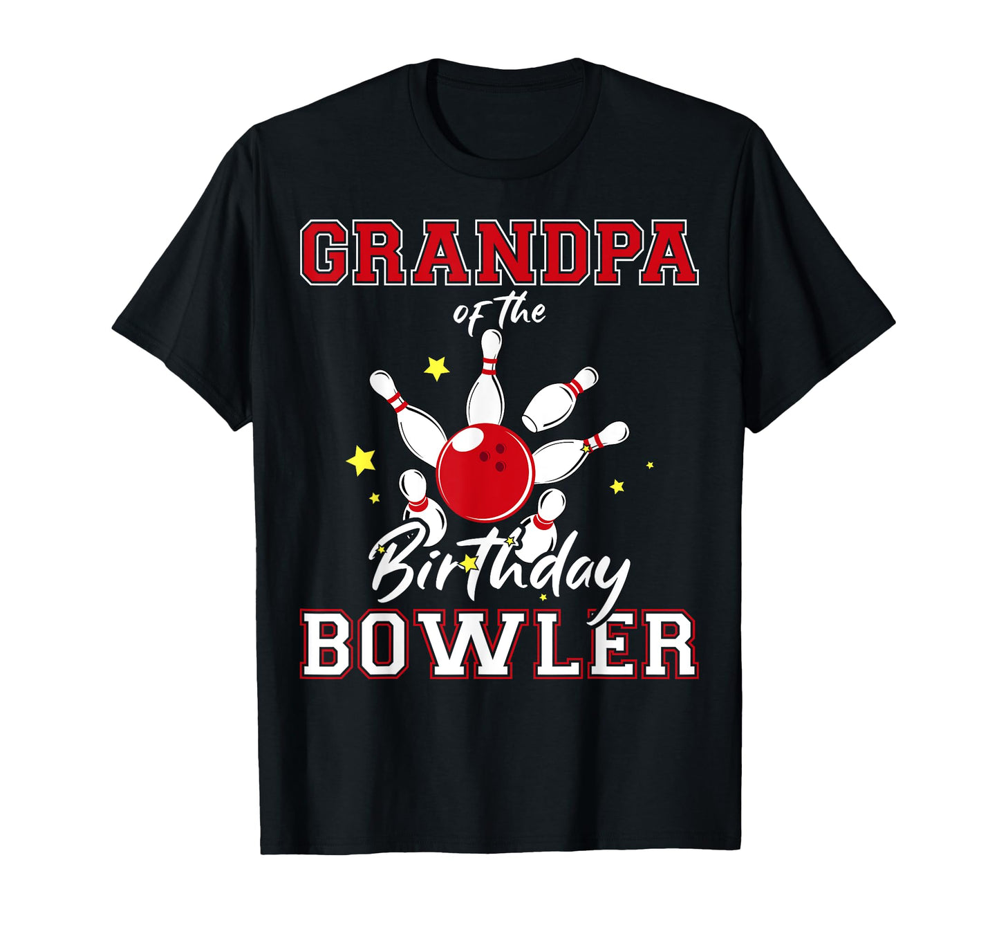 Grandpa Of The Birthday Bowler Bday Bowling Celebration T-Shirt