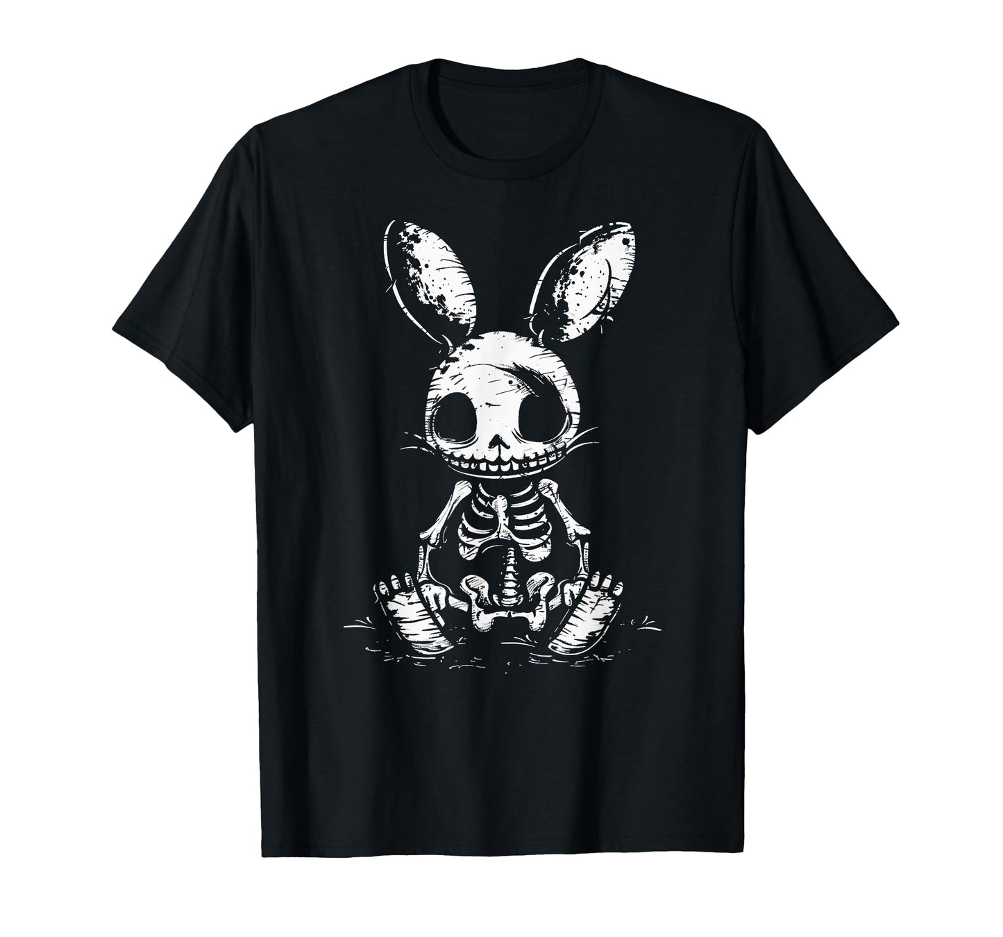 Skeleton Bunny Rabbit Skull Alt Goth Grunge Horror Aesthetic T-Shirt