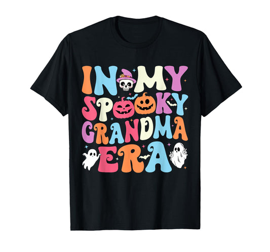 In My Spooky Grandma Era Halloween Groovy Grandma Halloween T-Shirt
