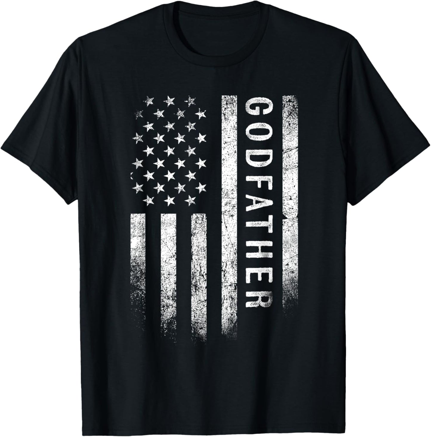 Godfather American Flag Godfather Gifts Patriotic Father Day T-Shirt