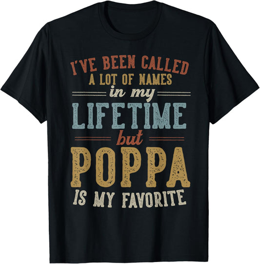 Poppa Is My Favorite Name - Father's Day Poppa T-Shirt