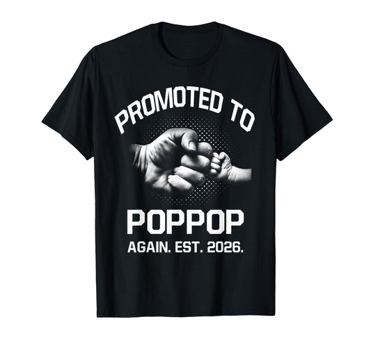 Promoted To Poppop Again EST. 2026 Father's Day Vintage T-Shirt