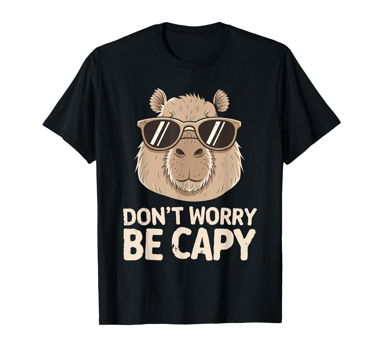 Dont Worry Be Capy lover Capybara Retro Men Women Boys Kids T-Shirt