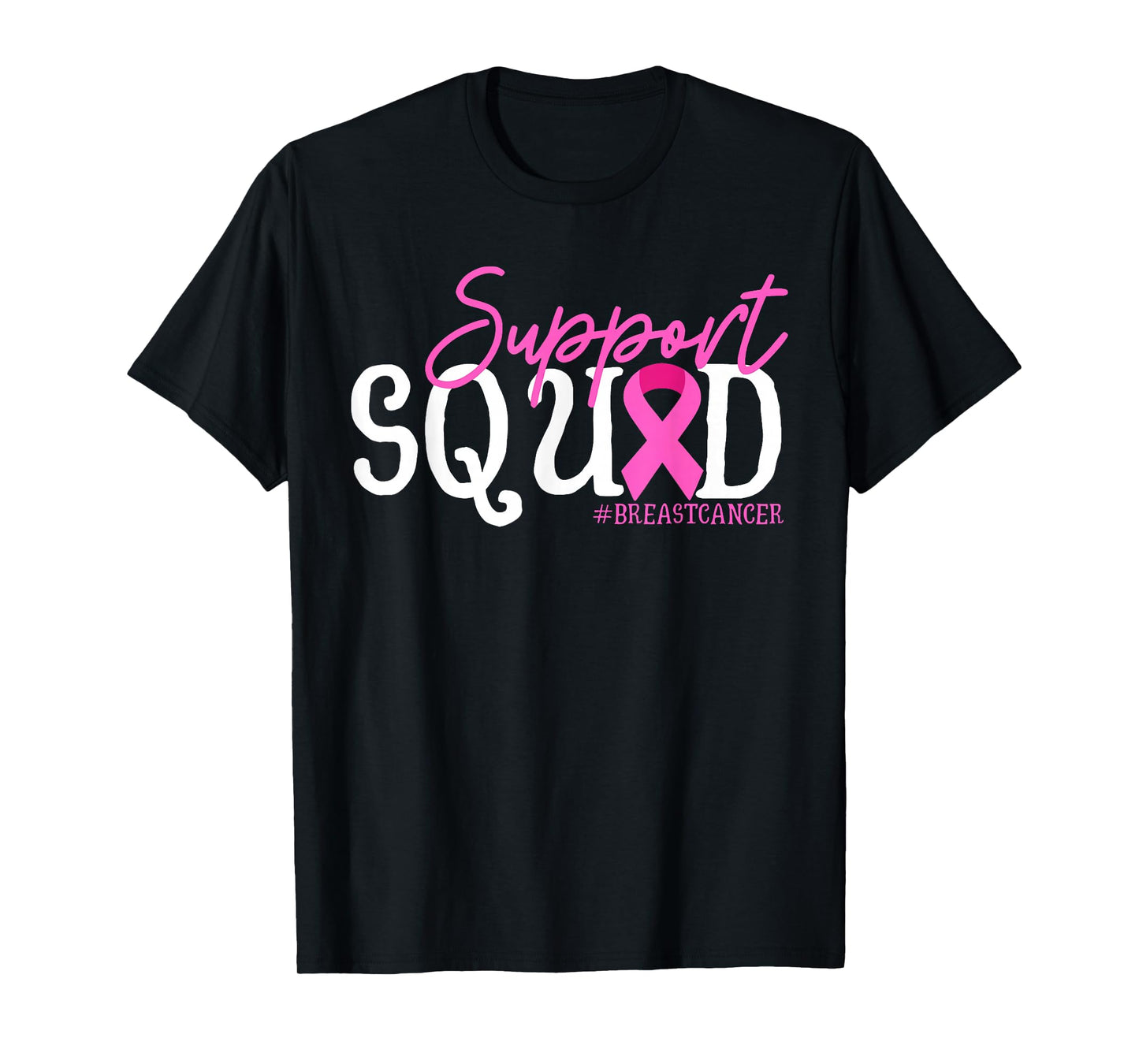 Support Squad Breast Cancer Awareness Pink Ribbon T-Shirt