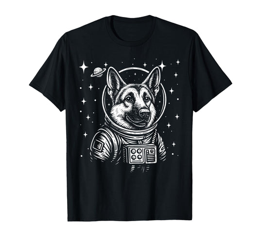 Astronaut German Shepherd Space Galaxy Dog Lovers T-Shirt