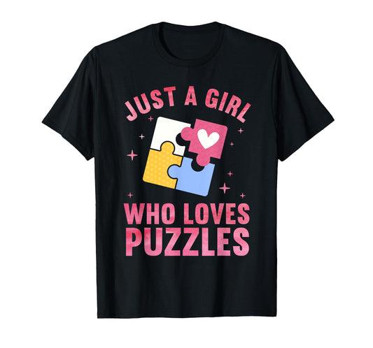 Cool Puzzle Design for Women Girls Jigsaw Lover Puzzle Piece T-Shirt