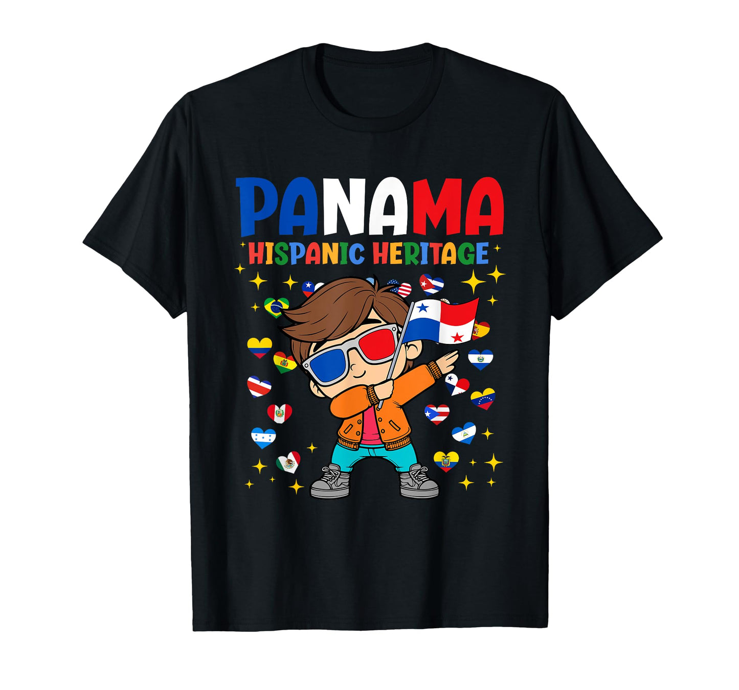 Hispanic Heritage Panamanian Flag Proud Panama Boys Kids T-Shirt