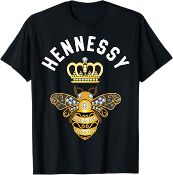 Hennessy Name Hennessy Birthday Queen Crown Bee Hennessy T-Shirt